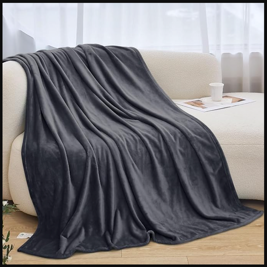 Fleece Blankets Twin Size, Silky Flannel Fuzzy Blanket for All Season, Cozy Lightweight Blanket for Couch, Bed, Sofa