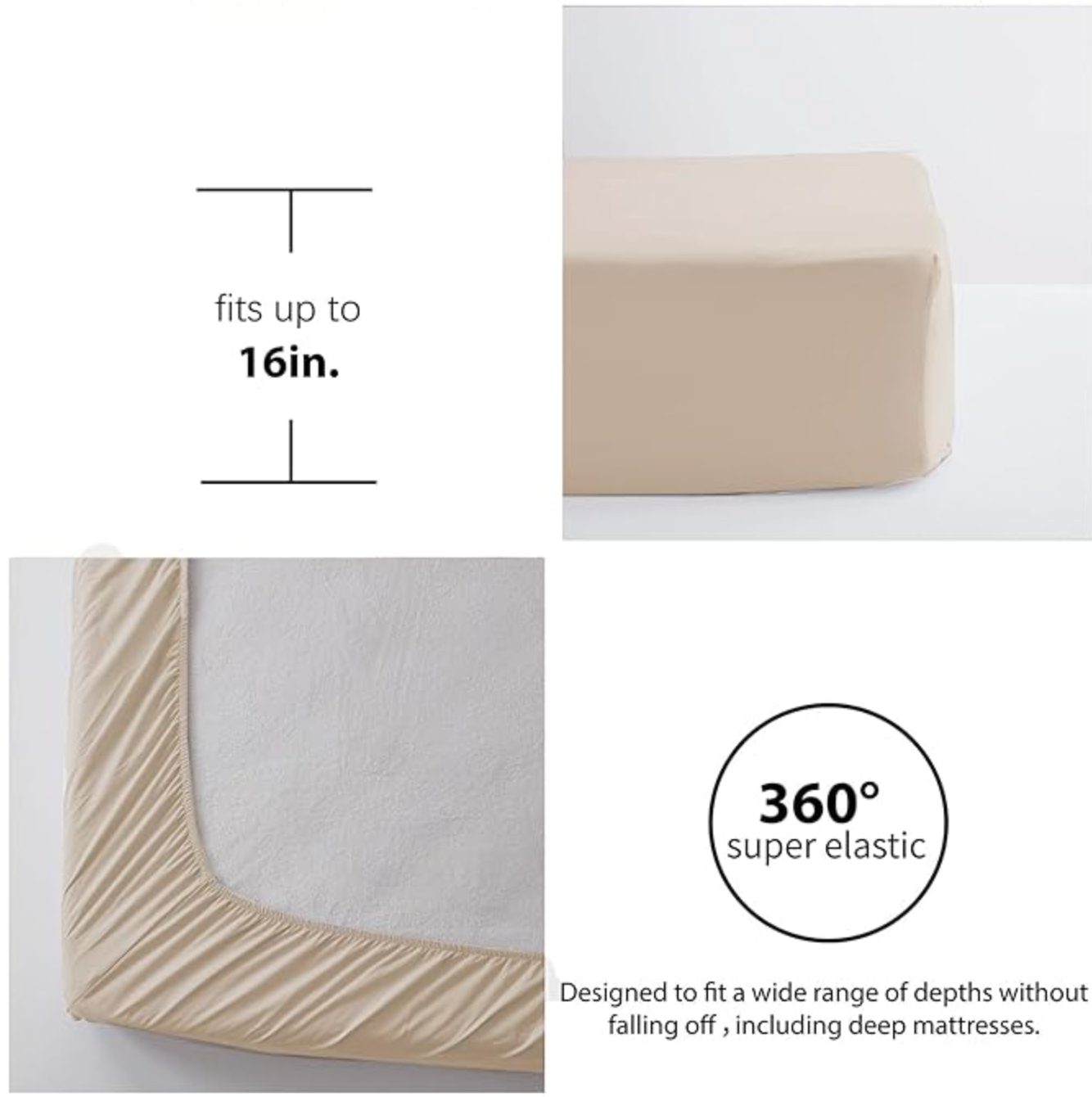 Comforter Set, Beige Tufted Bed in a Bag 7 Pieces with comforters and Sheets, All Season Bedding Sets with 1 Comforter