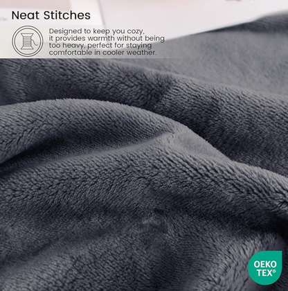 Fleece Blankets Twin Size, Silky Flannel Fuzzy Blanket for All Season, Cozy Lightweight Blanket for Couch, Bed, Sofa